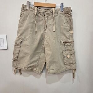 Vintage Old Navy Loose Cargo Shorts Mens 31 Beige Pockets Ripstop Hiking Y2K
